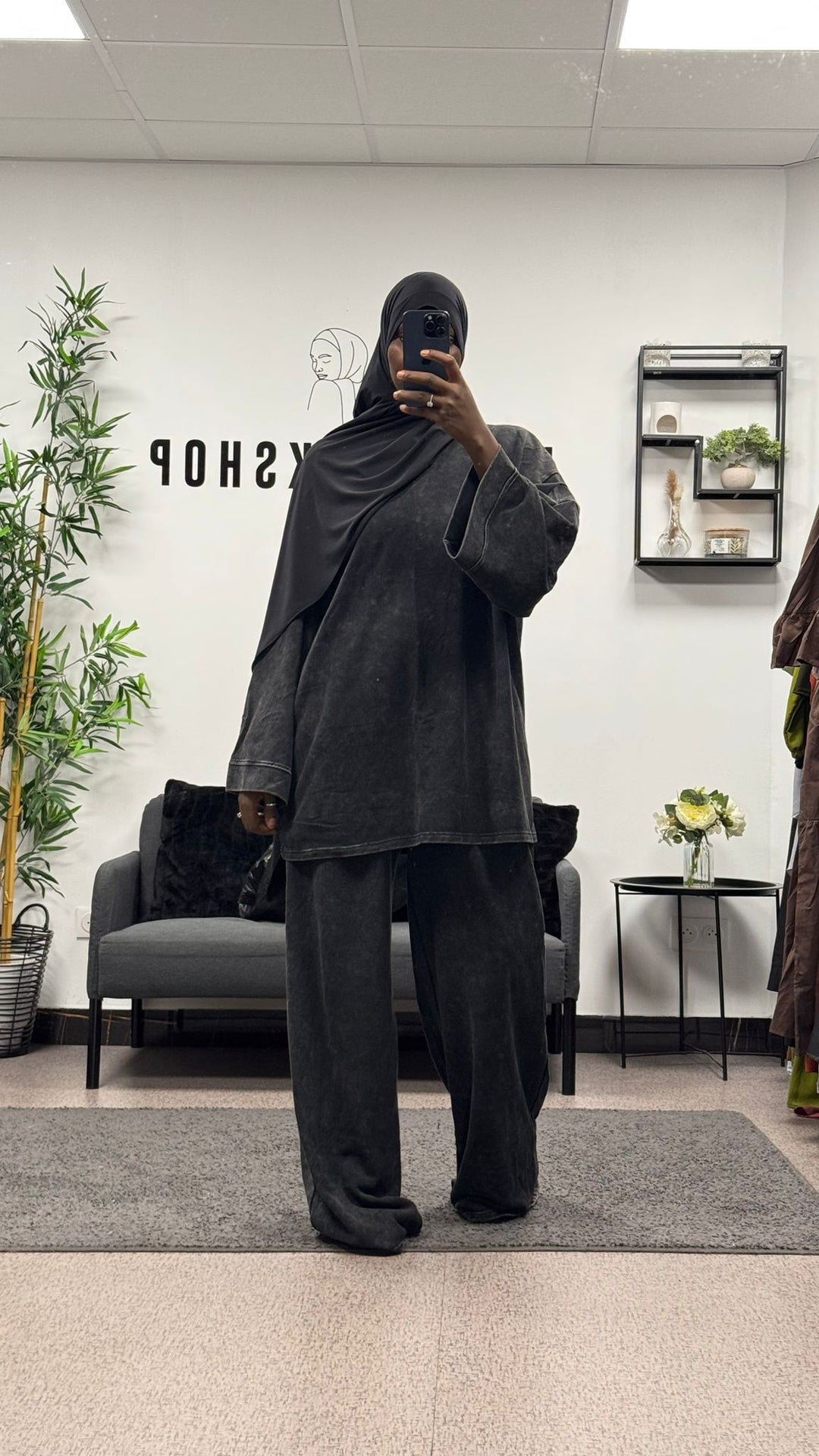 ENSEMBLE JOGGING PANTALON TISSU DÉLAVÉ