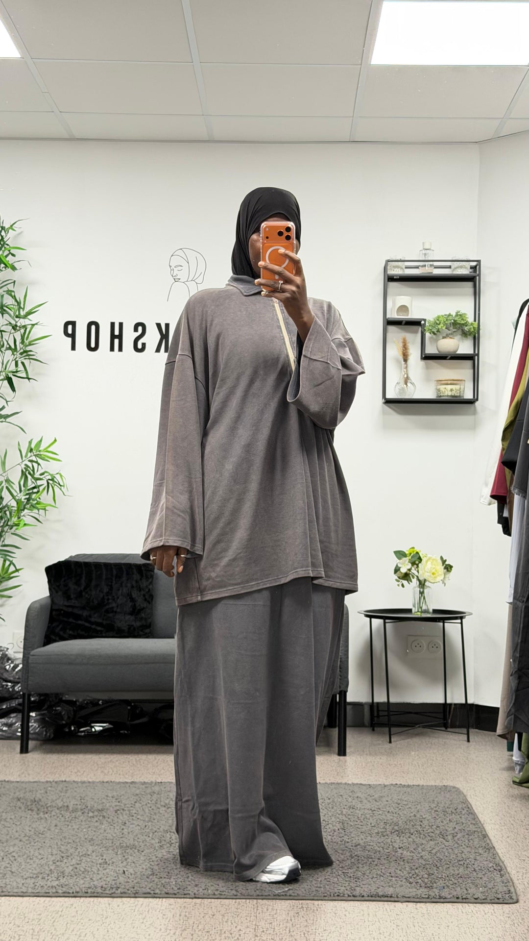 Ensemble jupe délavée Amina