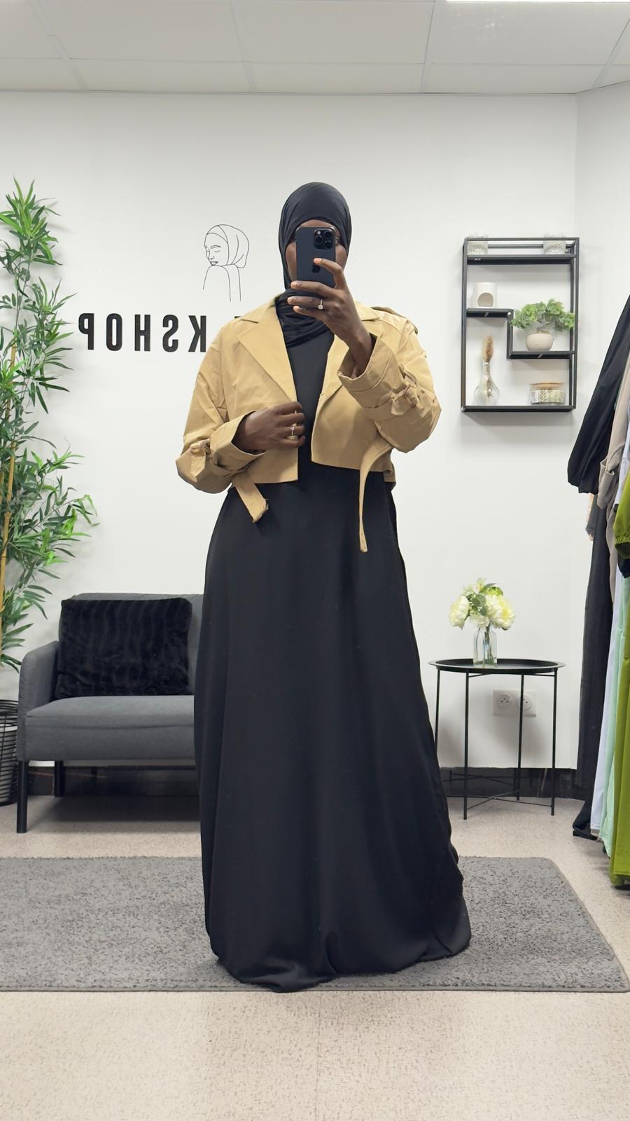 Trench court croisé