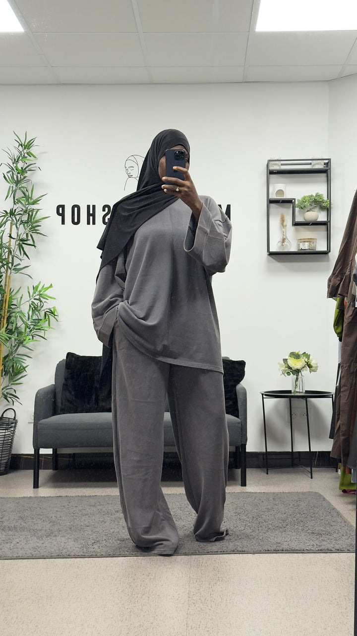 ENSEMBLE JOGGING PANTALON TISSU DÉLAVÉ