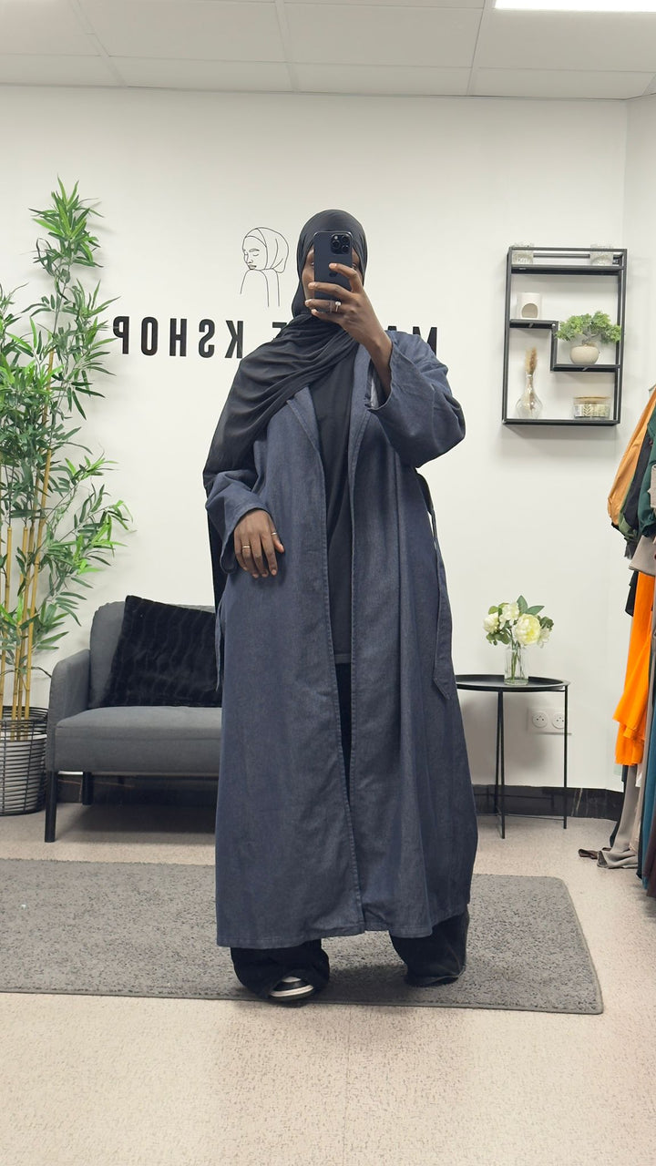 Veste en jean longue