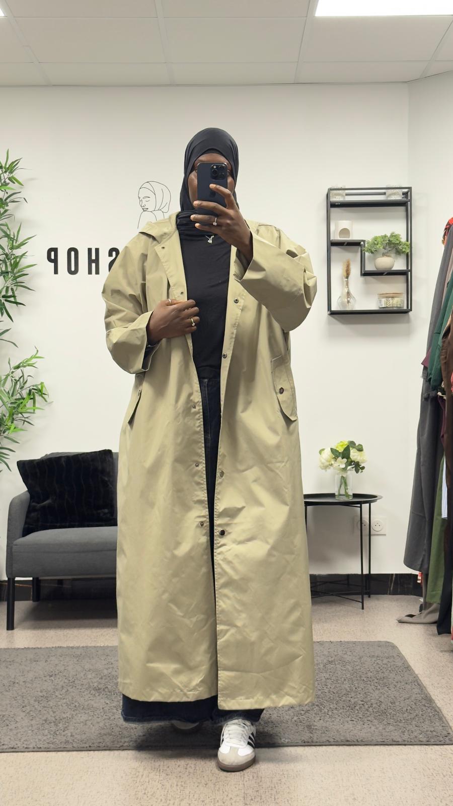 IMPERMÉABLE LONG A BOUTONS