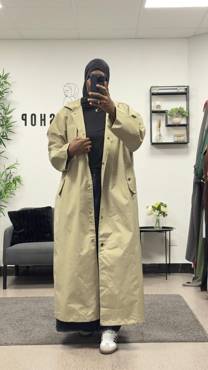 IMPERMÉABLE LONG A BOUTONS