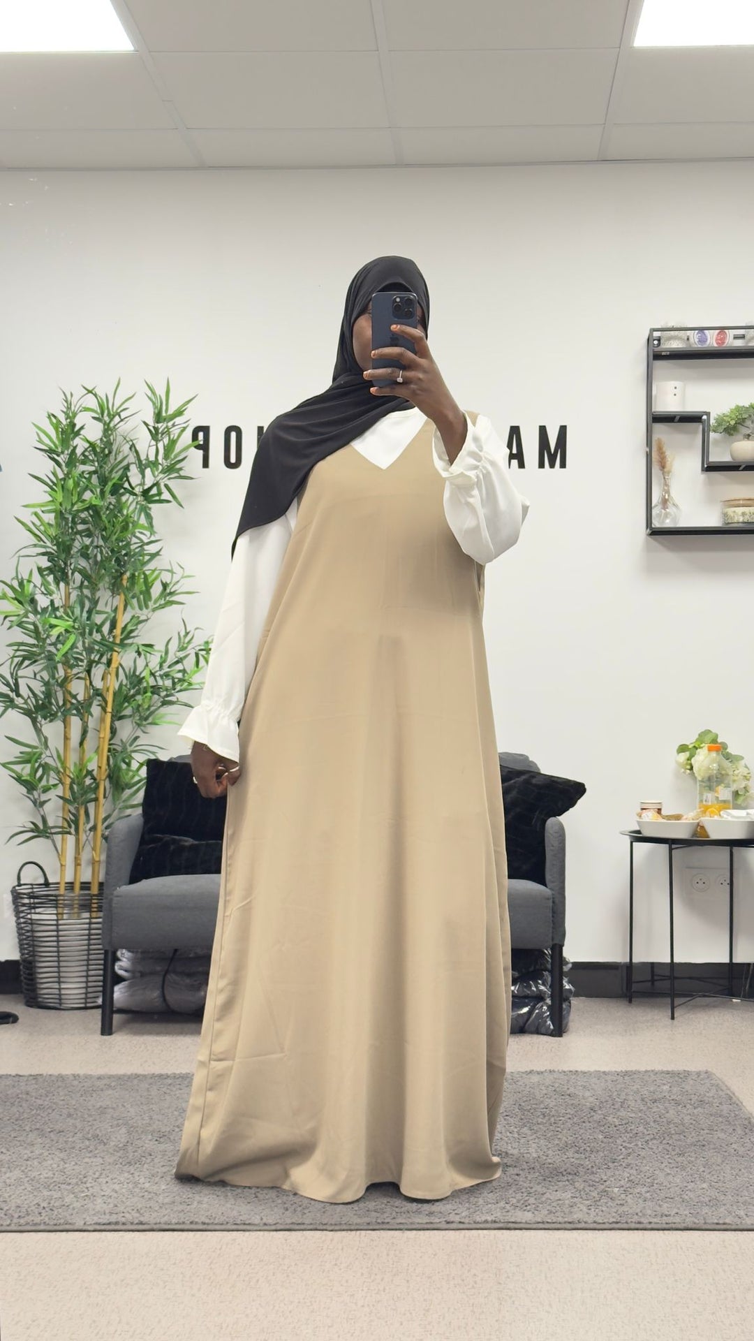 Sous Abaya & haut blanc