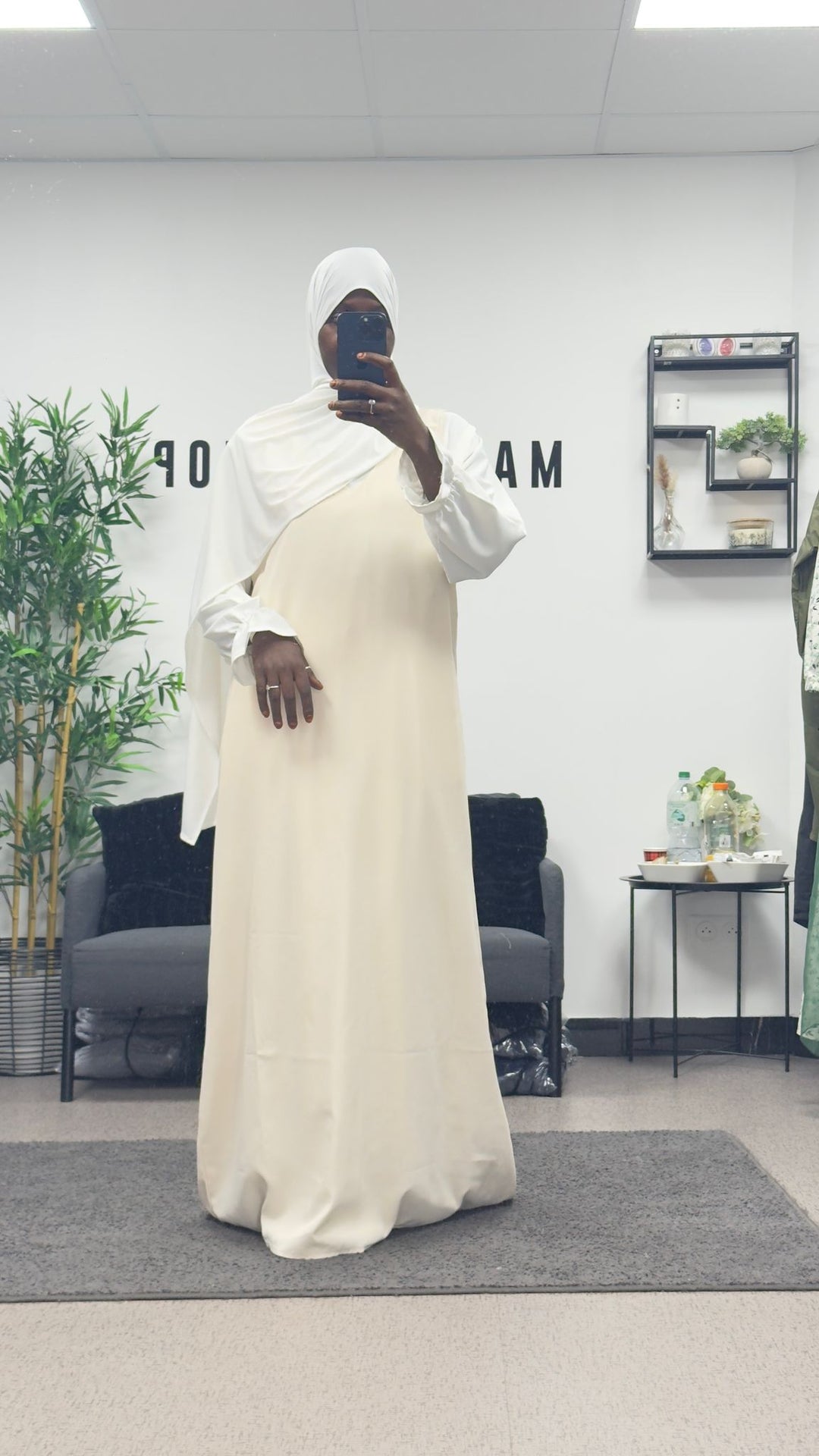 Sous Abaya & haut blanc