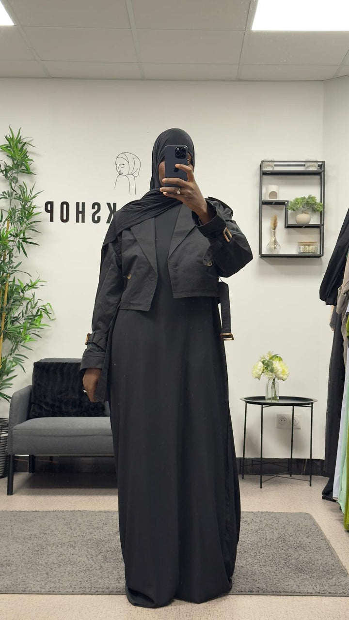 Trench court croisé