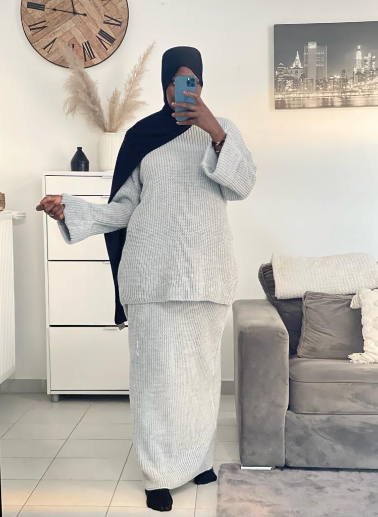 Halima wool skirt set standard size up to 1m75