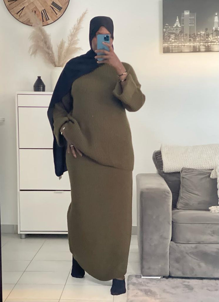 Halima wool skirt set standard size up to 1m75