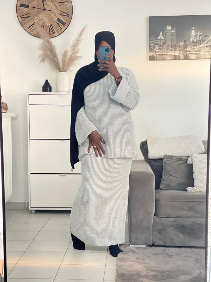 Halima wool skirt set standard size up to 1m75