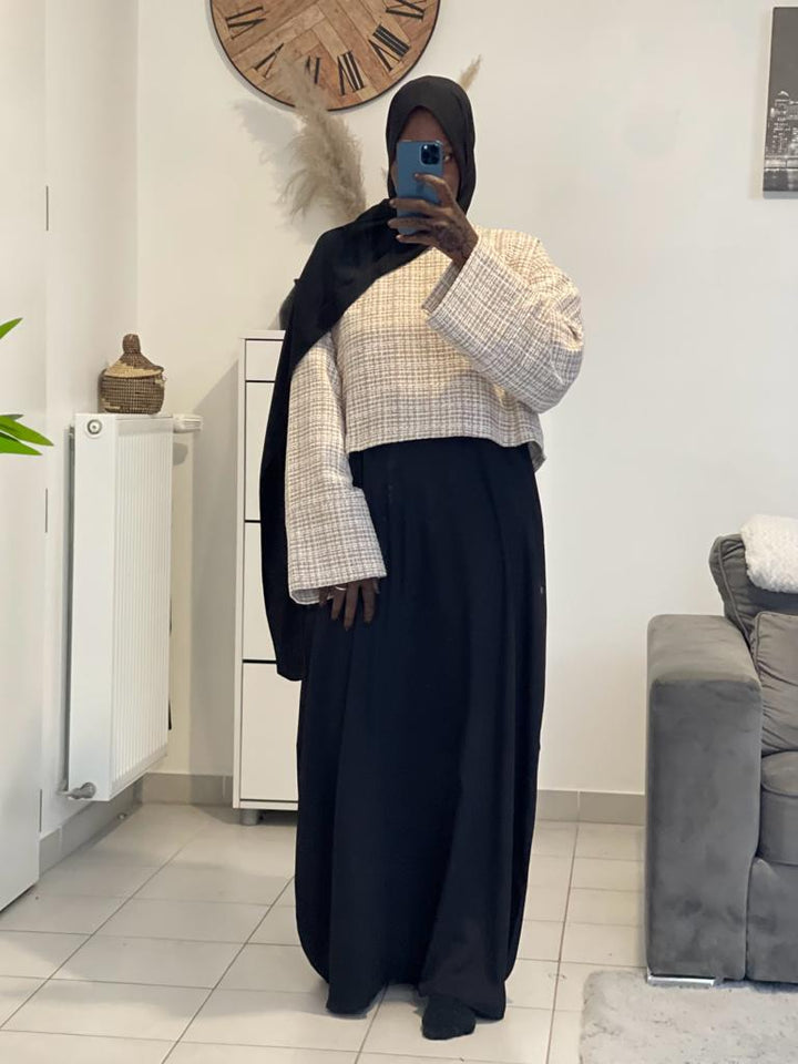 2-piece dress and cropped sweater
